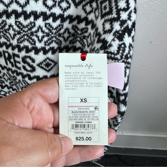 a new day Black and White Patterned Crew Neck Sweater - Picture 2 of 10